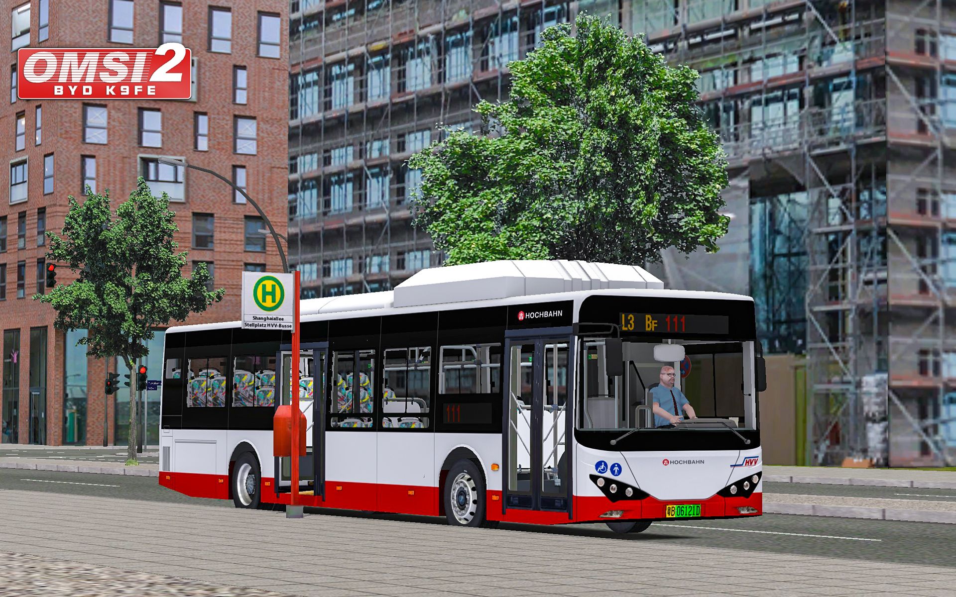 巴士模拟2 比亚迪k9fe #4:摇车继续 晚点1分半到达汉堡大街 | omsi 2