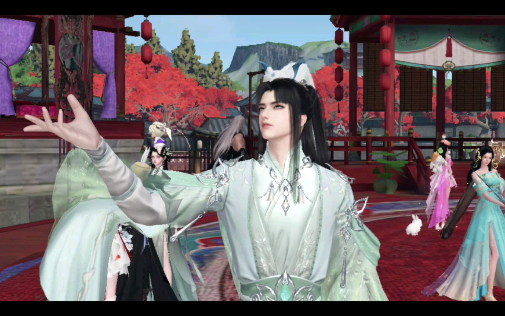 【逆水寒手游】素问男妈妈的校服绝美.