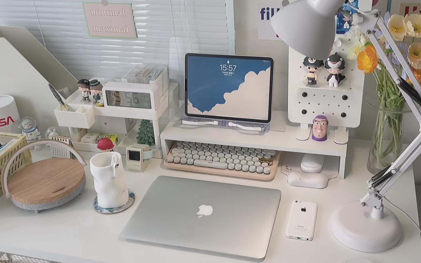 desktour|muji风书桌·卧室靠窗ins书桌布置