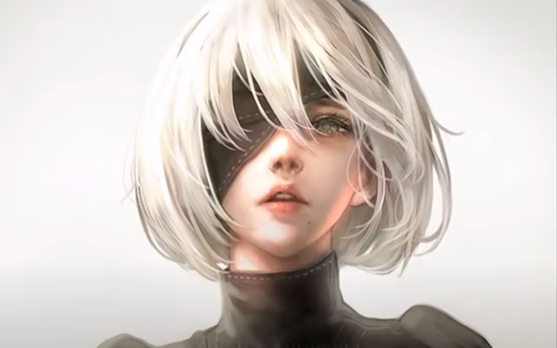 【板绘过程】想成为2b小姐姐的眼罩!