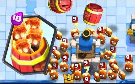 【皇室战争幽默时刻】烈焰飞桶:所到之处,寸草不生!