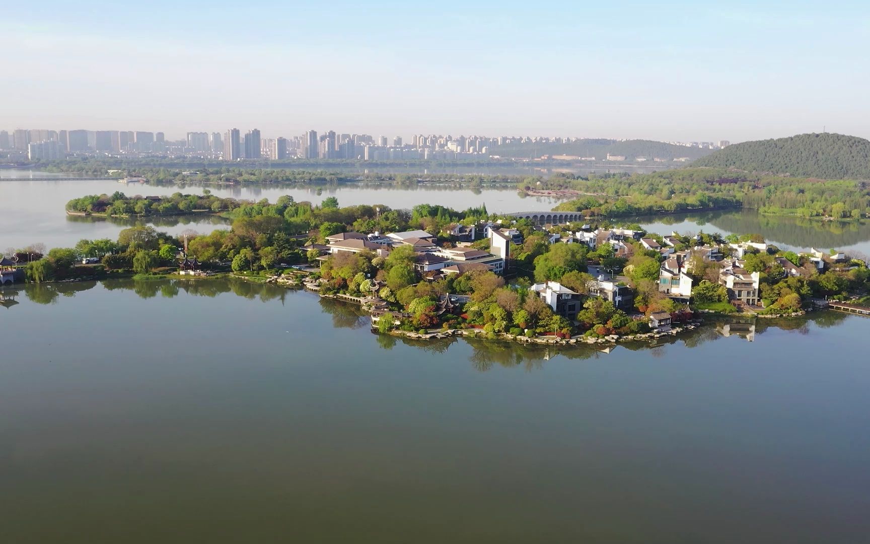 航拍徐州小南湖景区