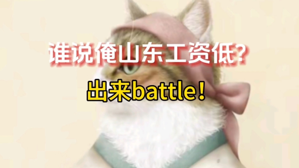 谁说俺山东工资低?出来battle!哔哩哔哩bilibili