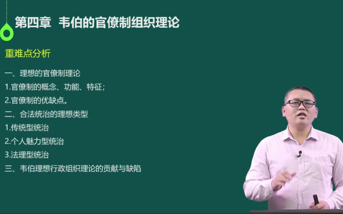 [图]自考行政管理学(本科)专业《西方行政学说史00323》辅导视频课