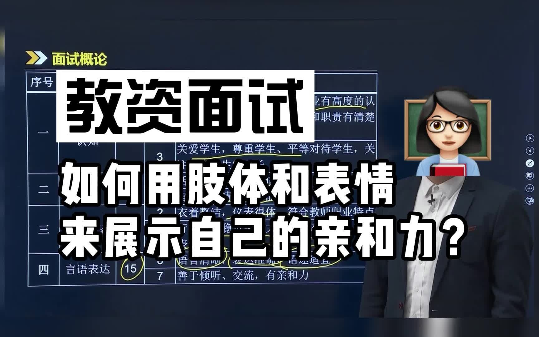 【教资面试】除了口头表达,如何用肢体语言和面部表情来充分展示自己的亲和力?哔哩哔哩bilibili