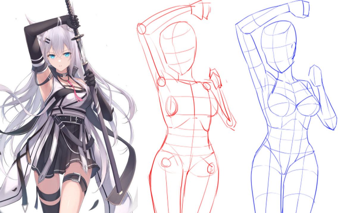 绝大部分的新手都陷入一个临摹误区,缺乏人物结构分析!