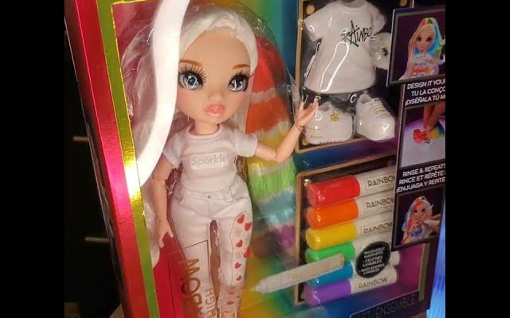 【luscious liz】rainbow high彩虹高中蓝眼睛创造和着色娃娃   开箱