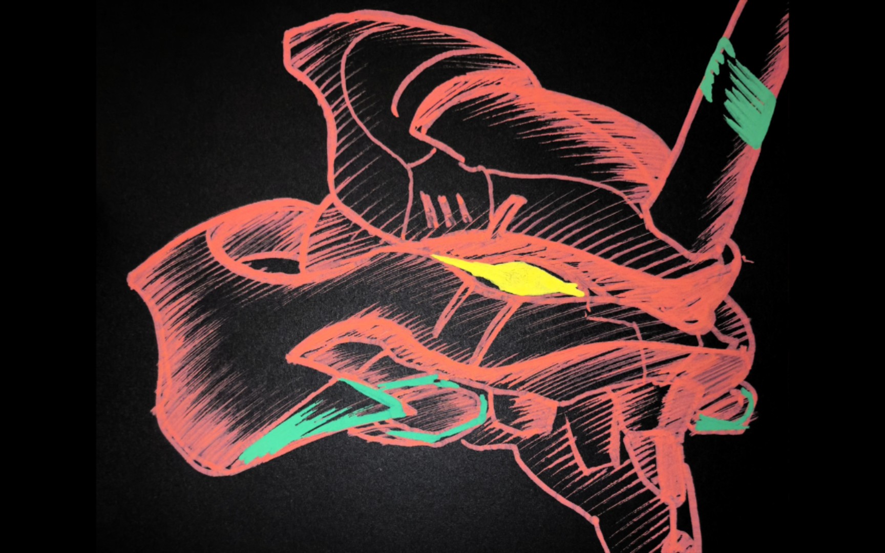 【eva】初号机头部特写《红色·命运》