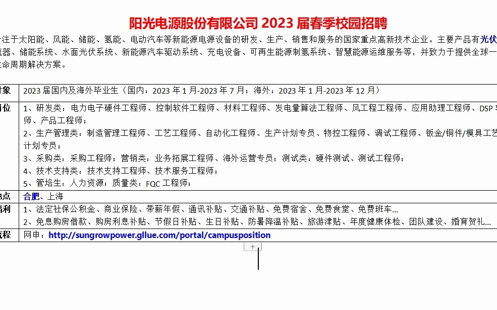 阳光电源股份2023届春招,全球光伏逆变器龙头哔哩哔哩bilibili