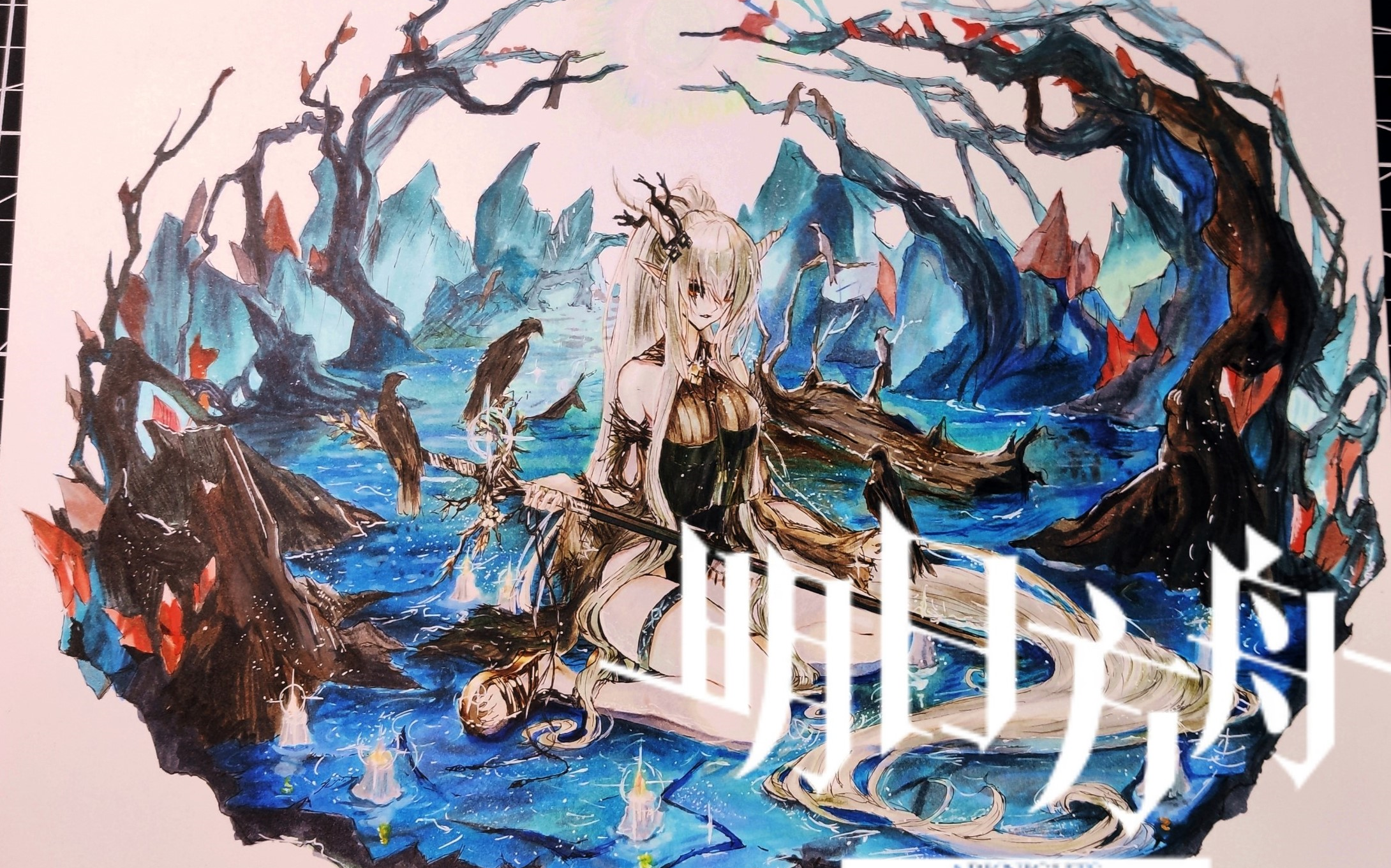 马克笔手绘用马克笔画个泳装闪灵会发生什么样的事情明日方舟