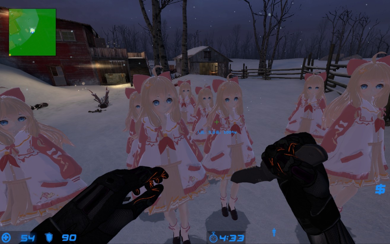 【cs起源模型分享】当嘉然变成人质_单机游戏热门视频