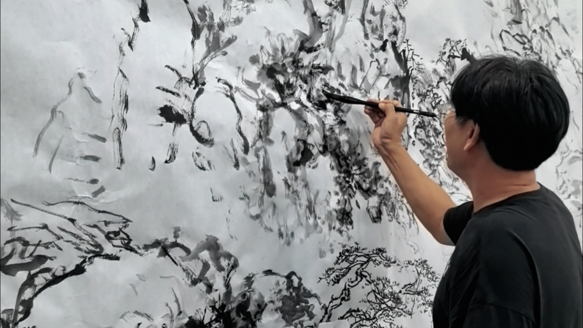 丈二尺国画写意山水之二-创作过程(一)