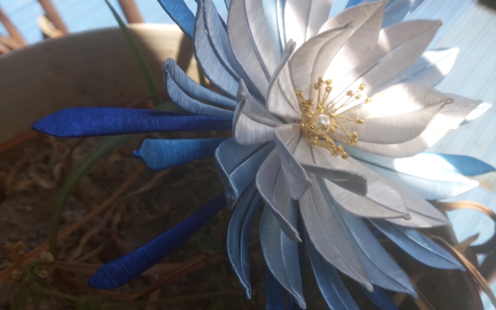 缠花昙花,送给朋友的昙花发簪