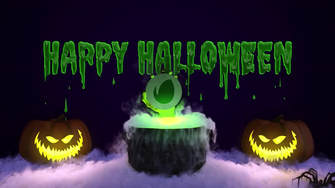 流血文字特效的万圣节恐怖片头ae模板 滴血字体血液标题