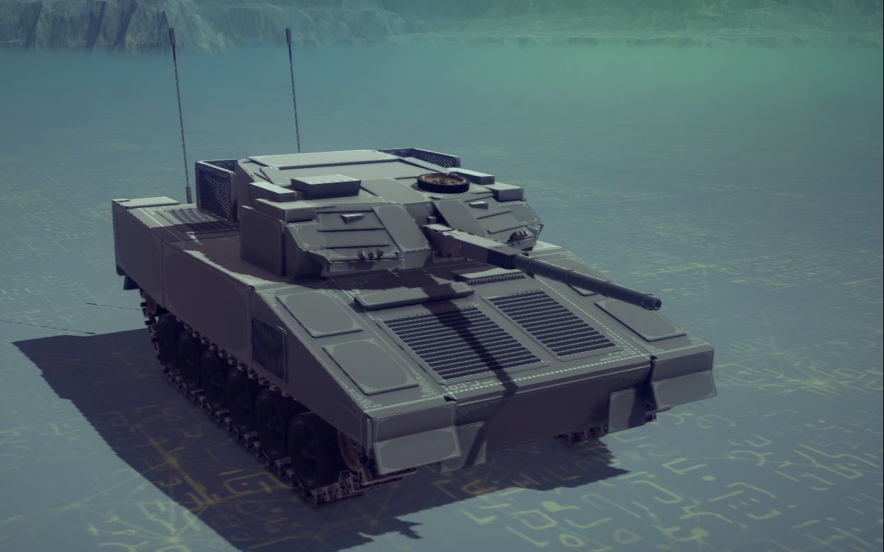 活动作品besiegeli3af带有双稳和履带传动的步兵战车