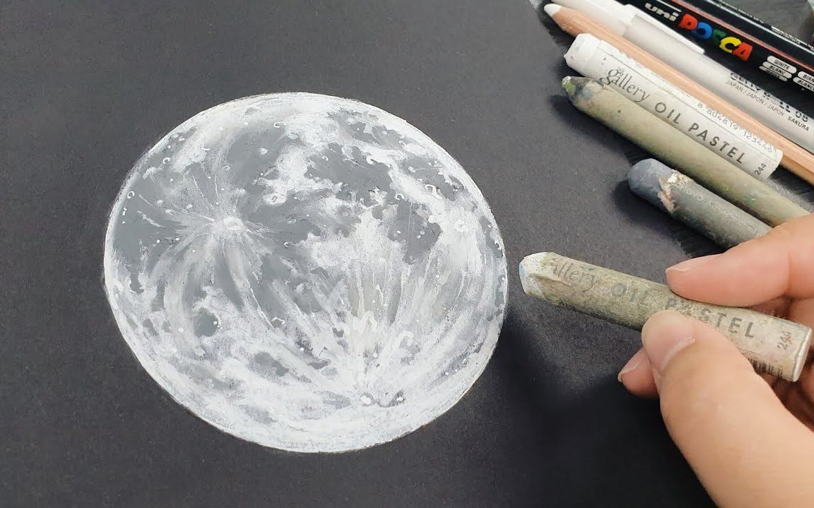 月球绘画图片大全大图图片