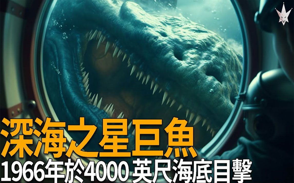 [图]1966年美国「深海之星4000号」潜水艇於圣地牙哥海域水下4000英尺发现神秘巨大硬骨鱼类，至今仍无法定义為何生物，硬骨鱼之王利兹鱼再现?|搬运