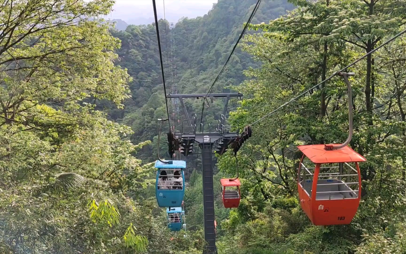 青城后山索道缆车景观一览哔哩哔哩bilibili