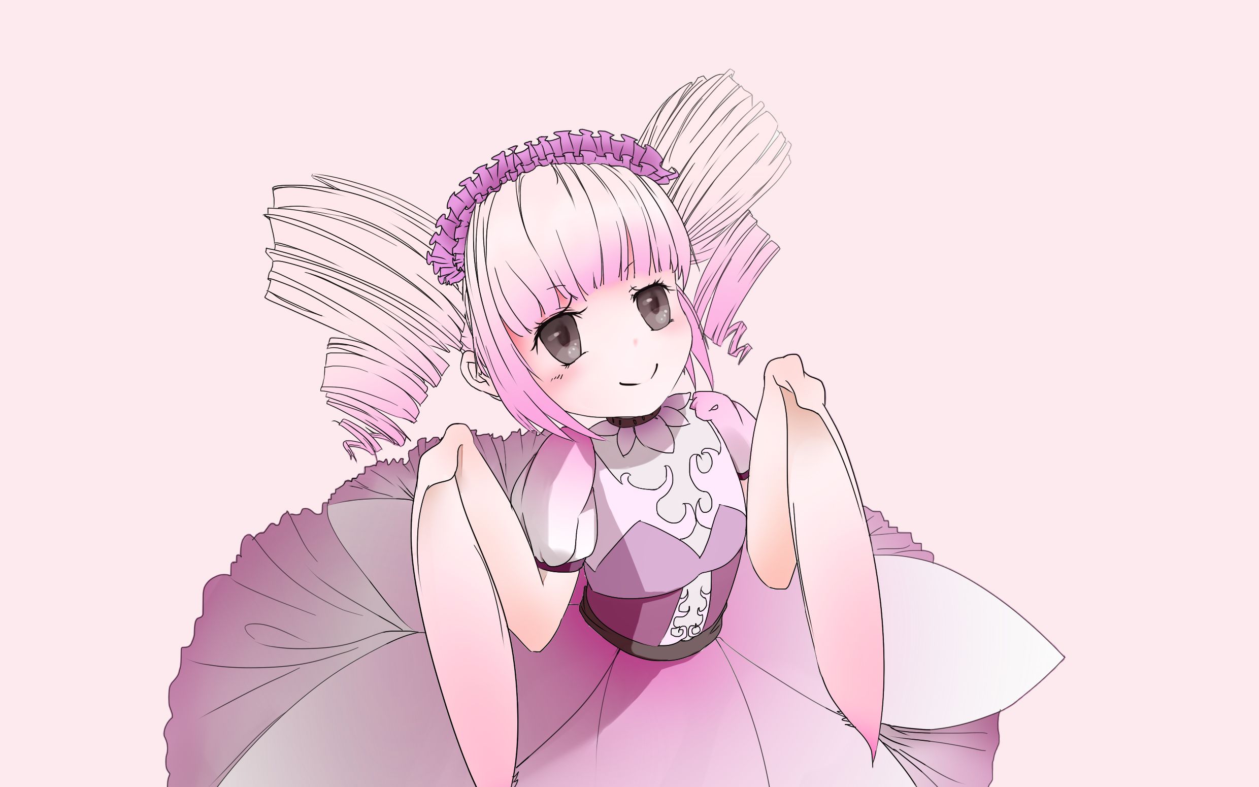 萌妹子的绘画过程兰花螳螂拟人