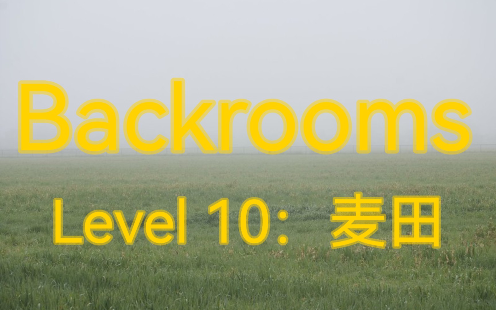 【Backrooms】Level 10:麦田哔哩哔哩bilibili