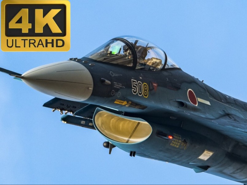 [4k 超清 极限画质]蔚蓝的战隼——三菱f-2战斗机