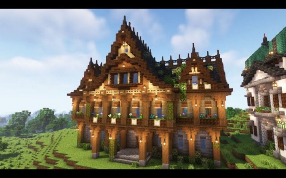 [我的世界建筑]如何建造一个好看的中世纪图书馆