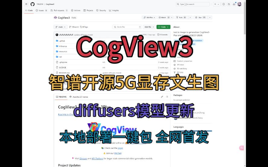 【CogView3】一键包 智谱开源5G显存文生图 diffusers模型更新 全网首发哔哩哔哩bilibili