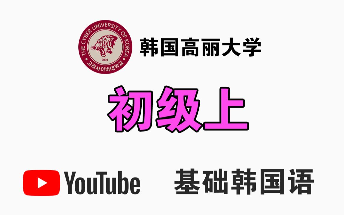 【★高丽大学韩国语1级★】韩国语学习//韩语自学//初级上//韩语入门//地道韩国人教学哔哩哔哩bilibili