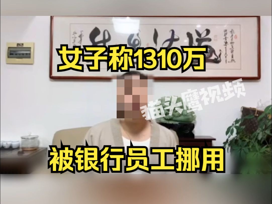 女子1310万放银行被员工挪用,称6年都没要回钱,银行不想负责任哔哩哔哩bilibili