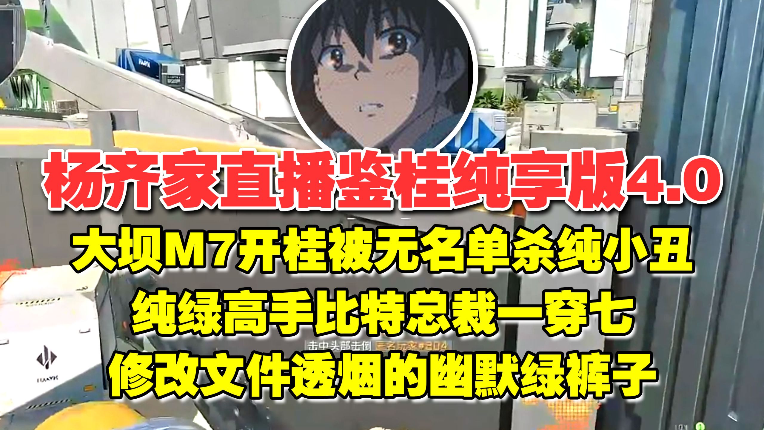 【杨齐家鉴挂4.0】大坝M7开挂被无名单杀 纯绿比特总裁一穿七 修改文件只会透烟的绿裤子