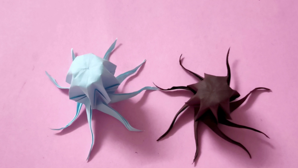 教你用一张纸折只立体可爱的小章鱼,步骤简单,几分钟就能学会,小朋友