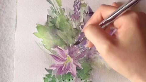 水彩花束 大元艺术中心牛老师示范 哔哩哔哩 Bilibili
