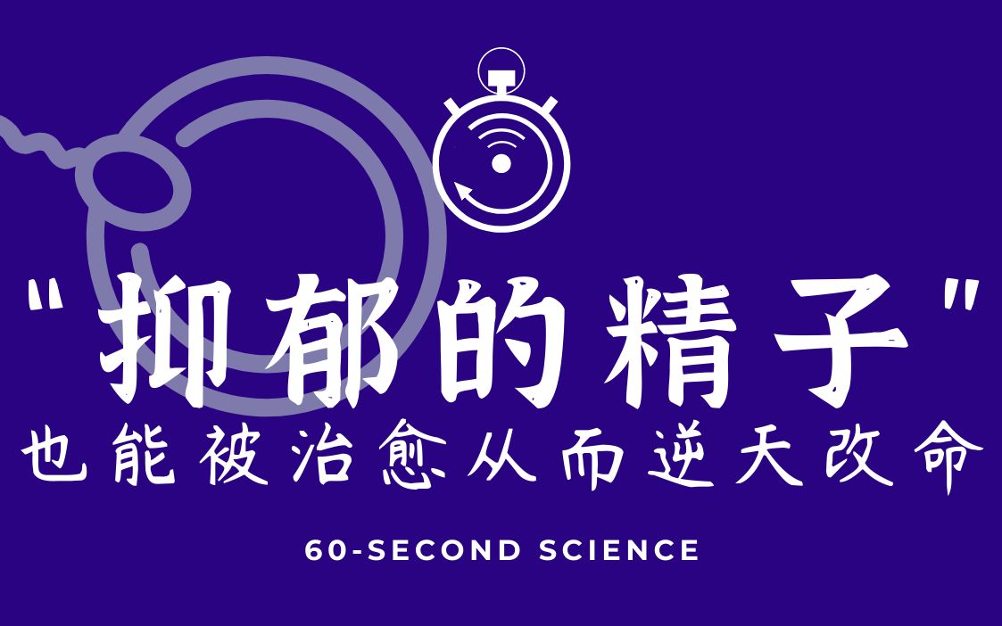 【科学60秒】“抑郁的精子”,也能被治愈哔哩哔哩bilibili