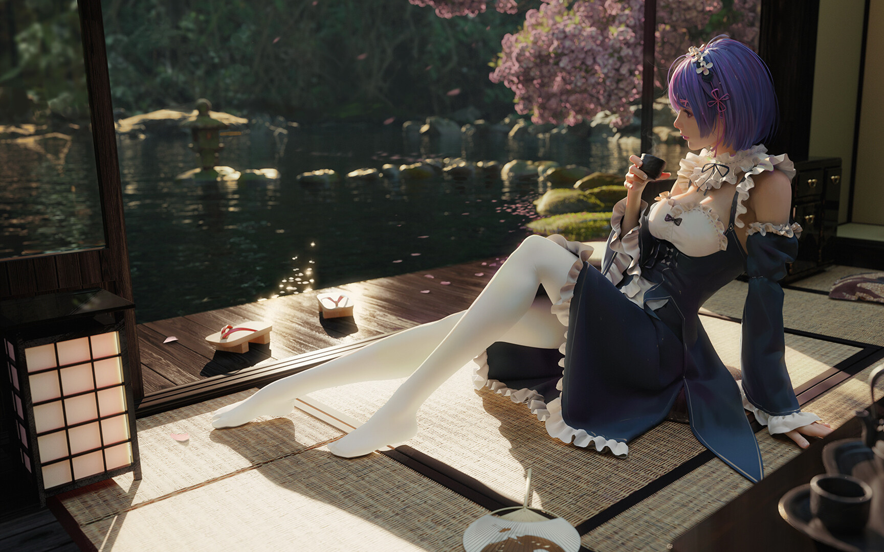 【电脑壁纸】请把你的蕾姆老婆赶紧抱走【2400*1187】