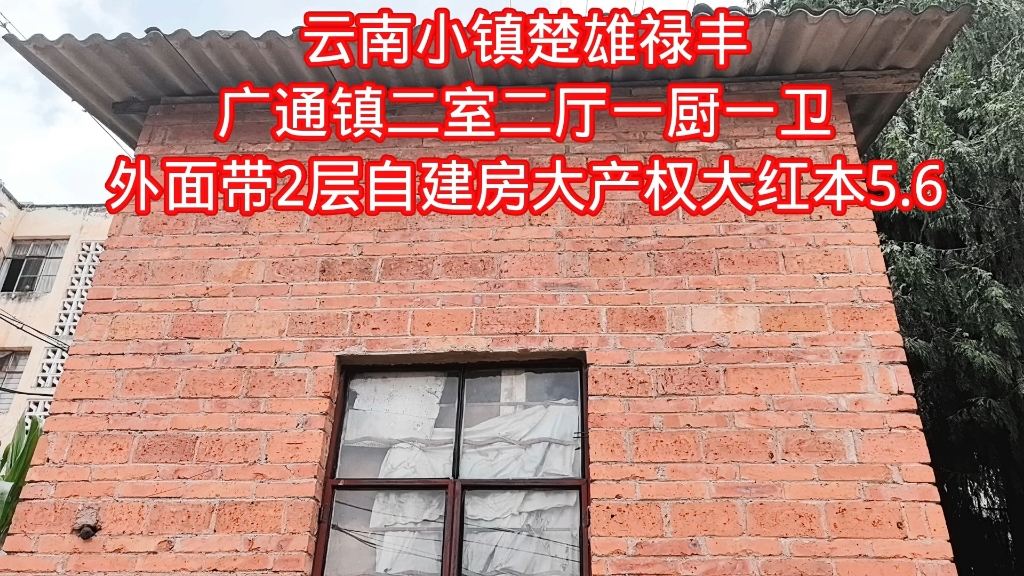 云南小镇楚雄禄丰广通镇二室二厅一厨一卫外面带2层自建房大产权大红本,5.6个哔哩哔哩bilibili