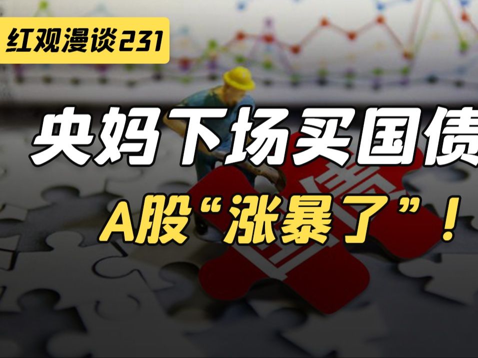 央妈下场买国债?A股“涨暴了”!【红观漫谈】哔哩哔哩bilibili