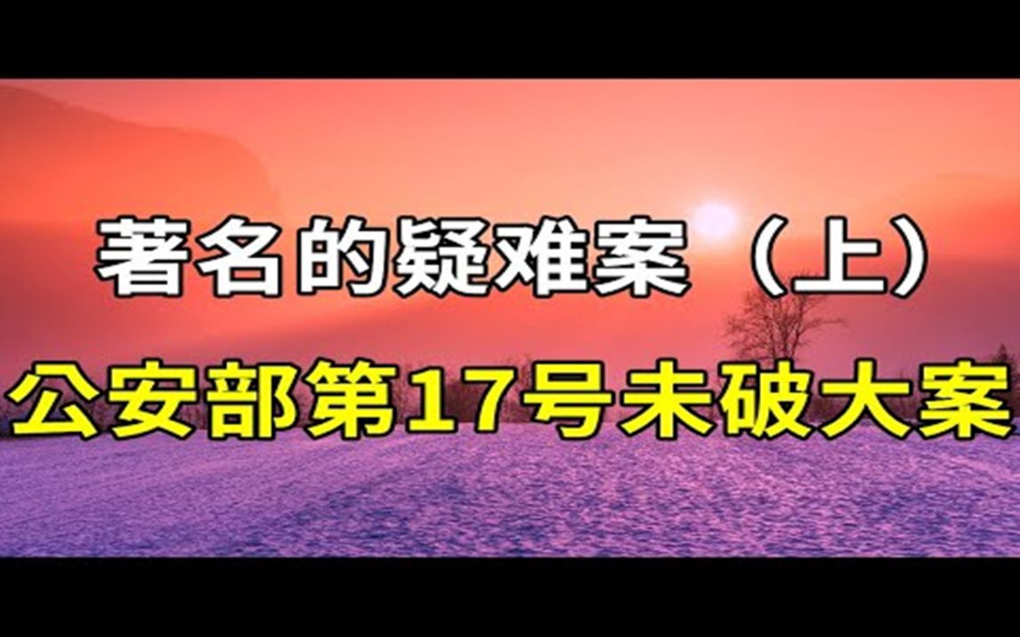 [图]著名的疑难案（上），公安部第17号未破大案 - 大案要案纪实录 - 绝密档案