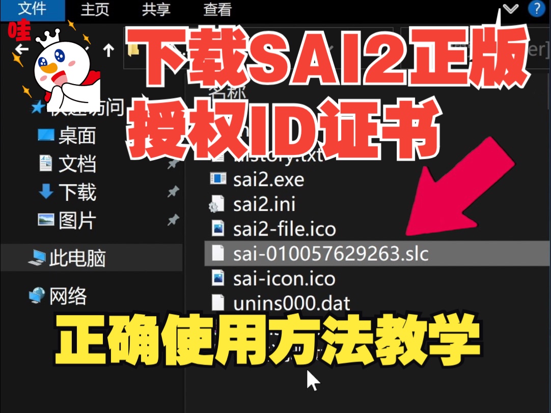 购买SAI2正版授权ID证书后,自助下载证明书,激活sai教程哔哩哔哩bilibili