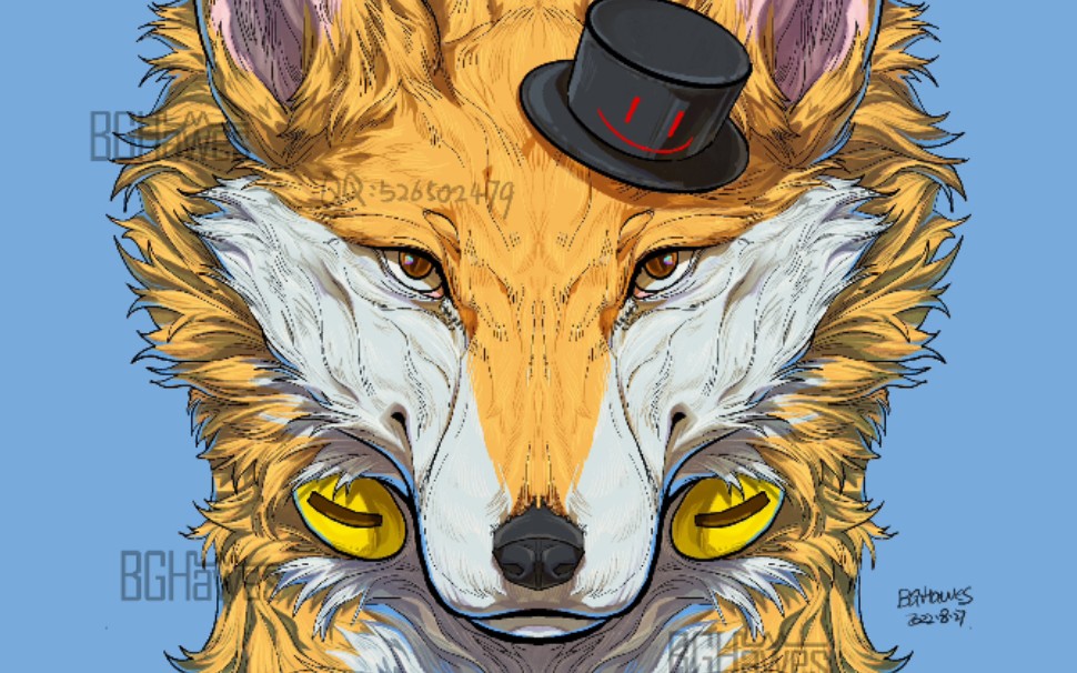 【BGH】狐狸对称头! 兽/福瑞/furry/动物_哔哩哔哩_bilibili
