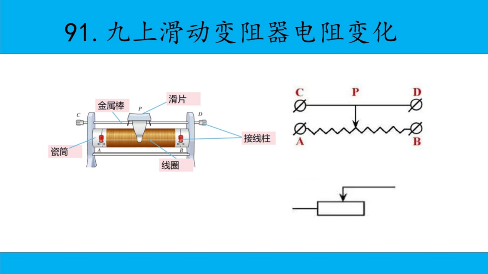 滑动变阻器接线实物图图片