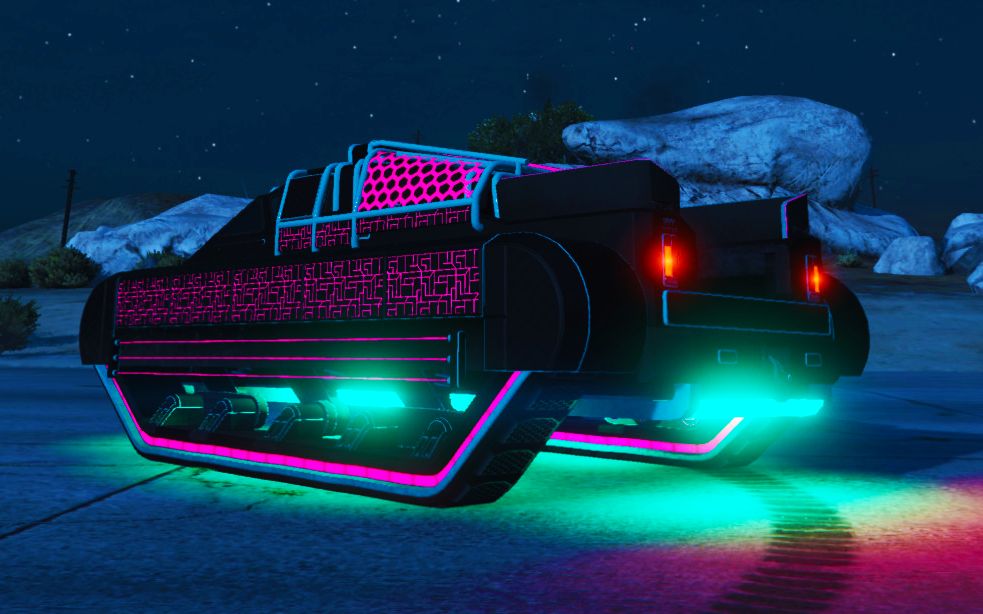 当你在gta5里改装了一款赛博朋克风格的战车