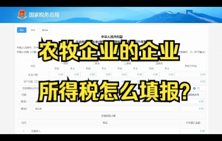 48、农牧企业:销售农产品的企业不需要缴企业所得税,如何填报呢?哔哩哔哩bilibili