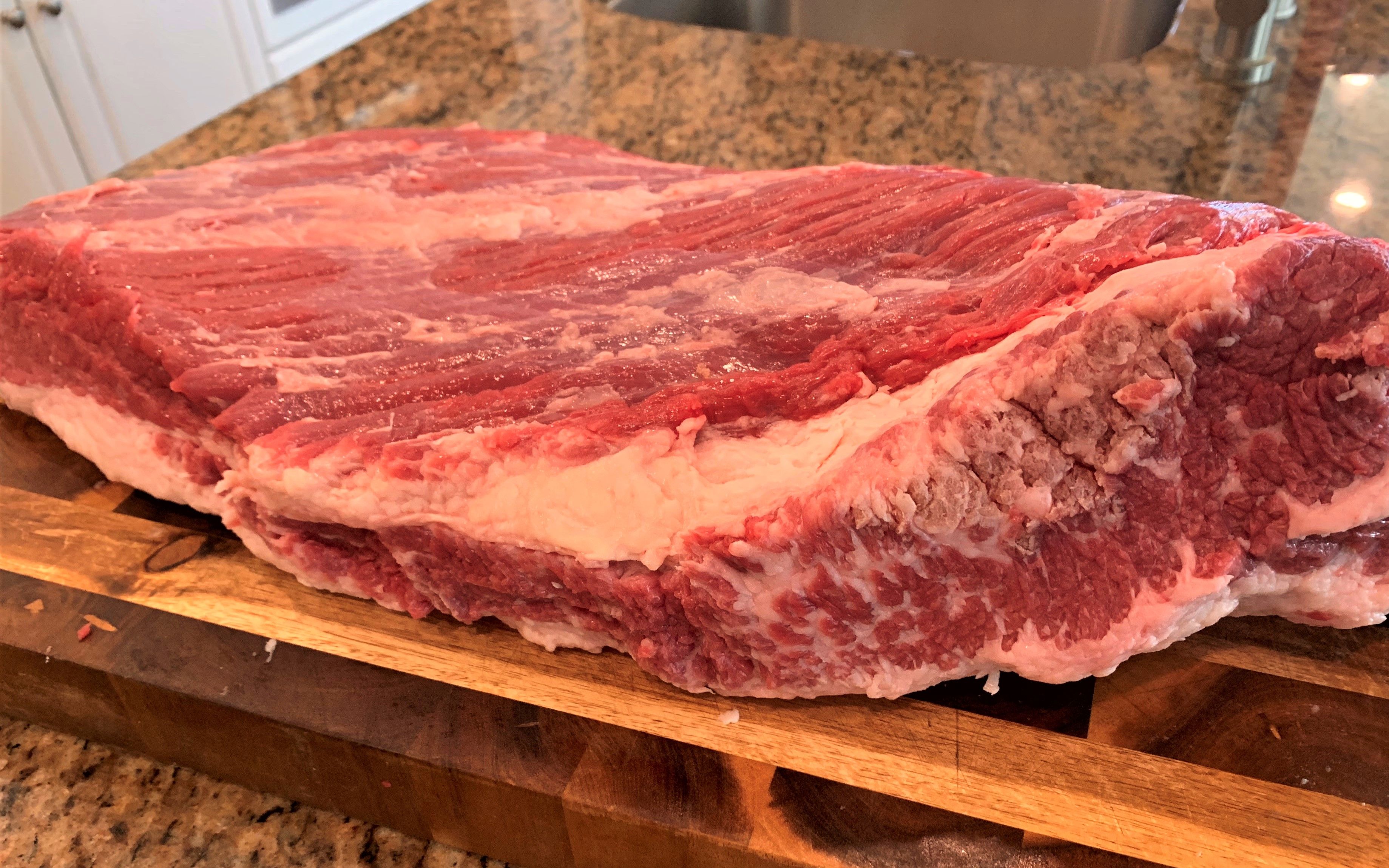 活动作品烟熏牛腩上部smokeusdaprimegradebeefbrisket将近15斤的牛腩