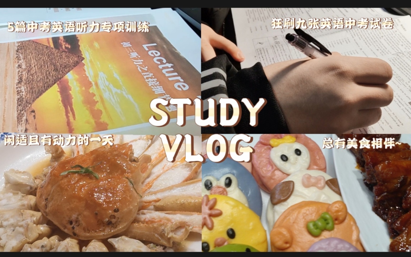 初三|寒假学习VLOG|Study with me|9张英语中考卷+5份英语中考听力+31页英语默写|忙里偷闲的寒假生活哔哩哔哩bilibili