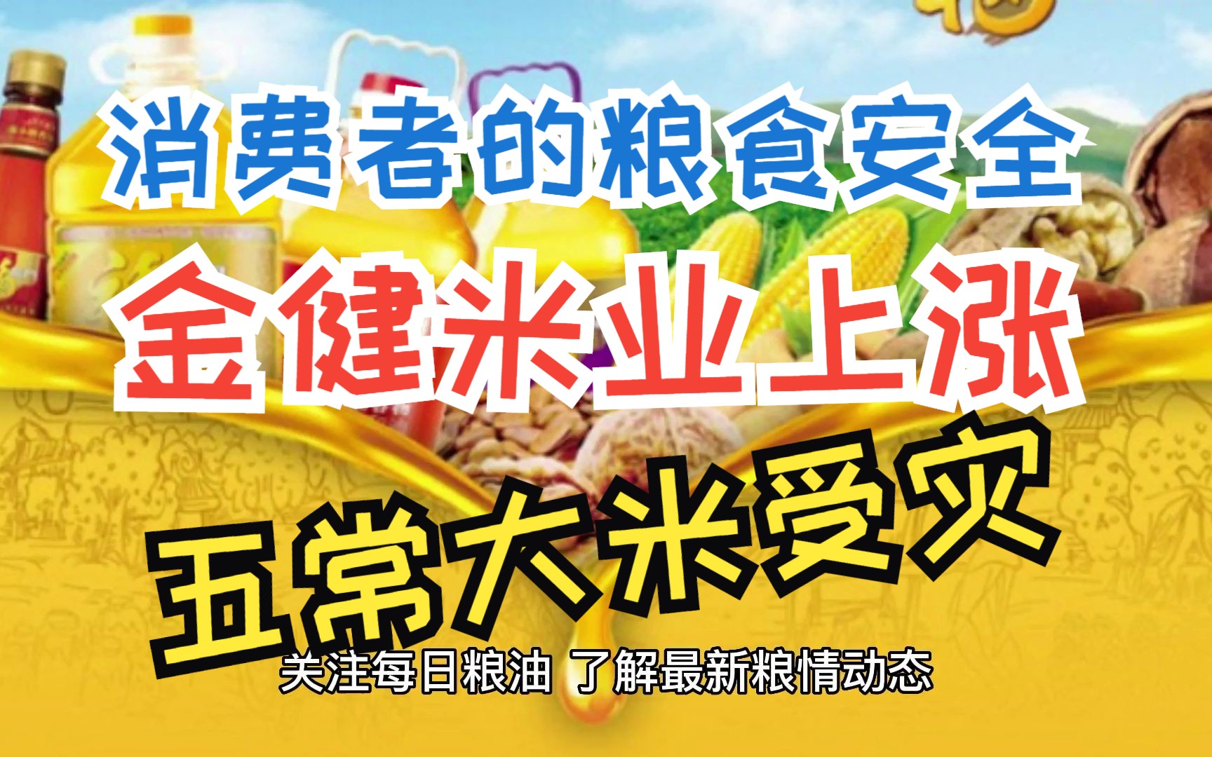 普通消费者眼中是粮食安全:金健米业上涨、五常大米受灾哔哩哔哩bilibili