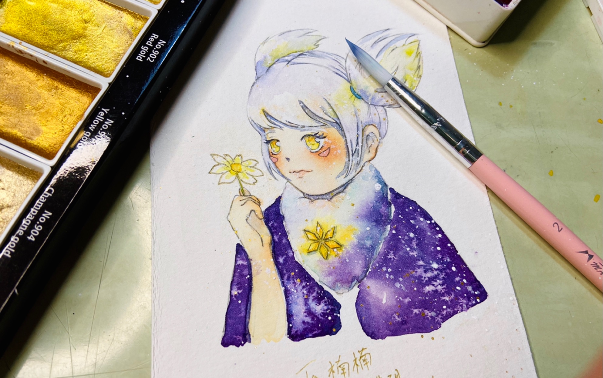 【水彩/sky光遇】拖了很长时间的光之子头像