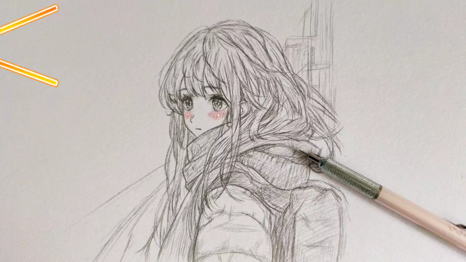 动漫女孩的画法,这样画太简单了吧有手就行!快来和我一起画