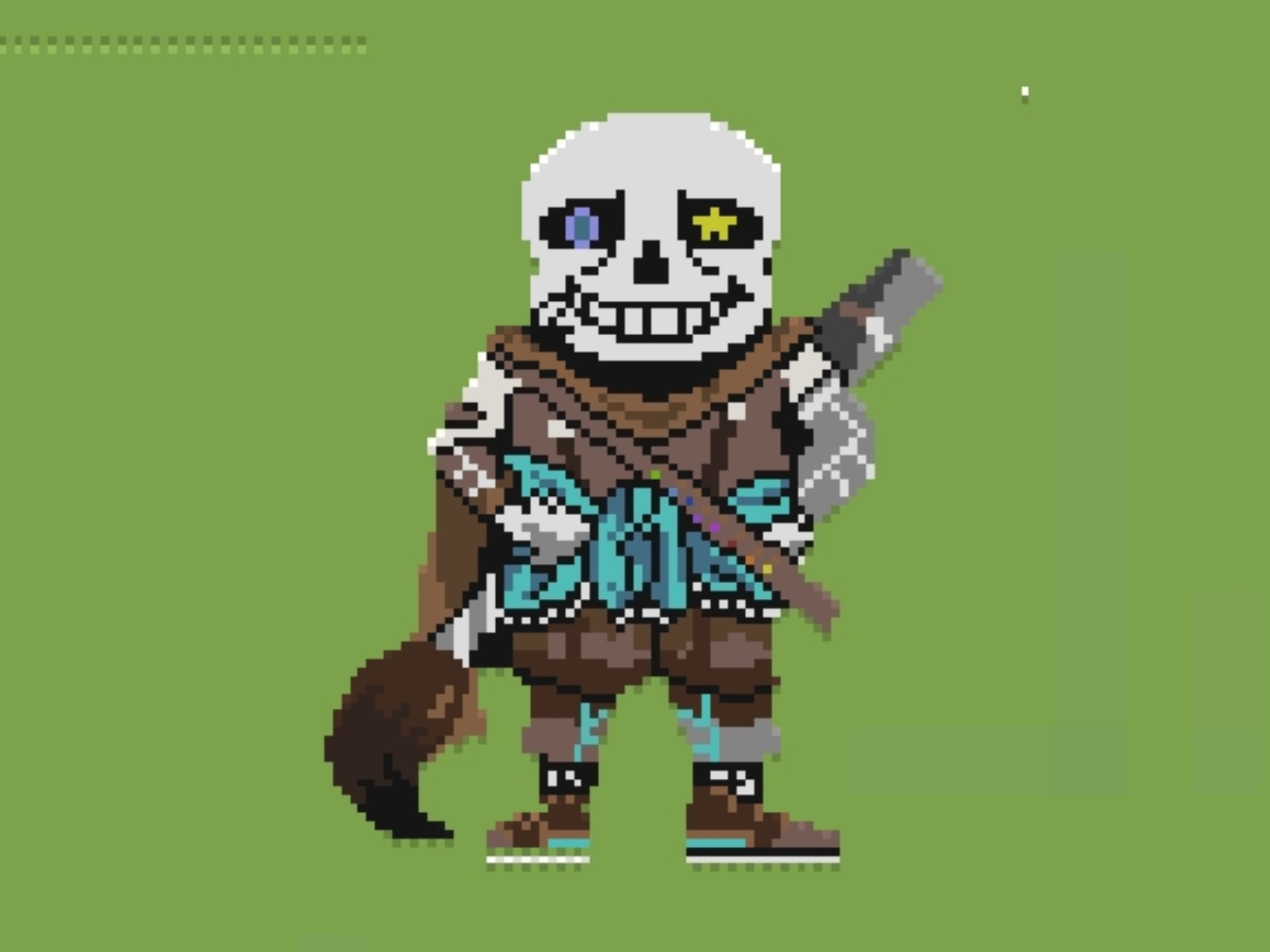 在mc中建了一个ink sans的像素图