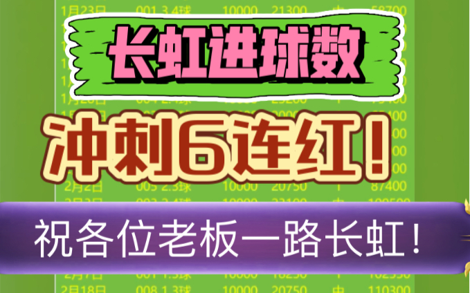 长虹进球数 每天更新真实数据 目前5连红 全网最真实的进球数单子 还没跟上的兄弟们抓紧了哔哩哔哩bilibili