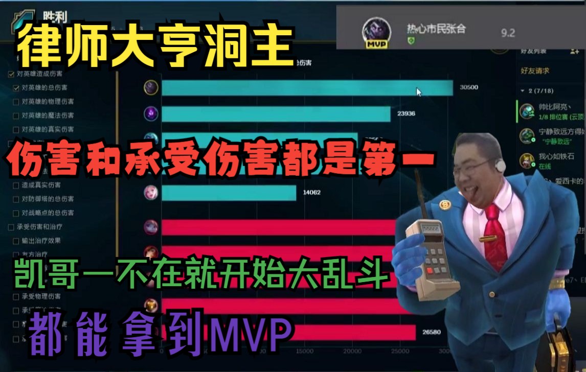 [图]洞主大乱斗都能MVP 这我是没想到的 大乱斗MVP就不能裱起来啦？大乱斗MVP就不是MVP啦？